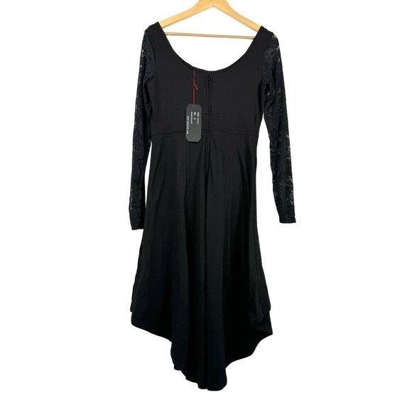 Tripp NYC Black Double Corset Front Hi-Low Hem Dress goth black sz M - Picture 5 of 13